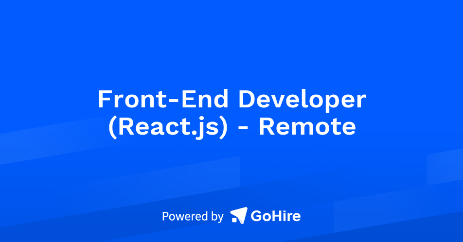 Front-End Developer (React.js) - Remote at Bamboo Works | Jobs at ...