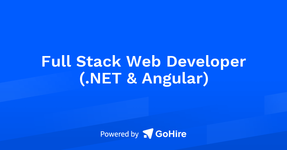 Full Stack Web Developer (.NET & Angular) at Venqtel Technology ...