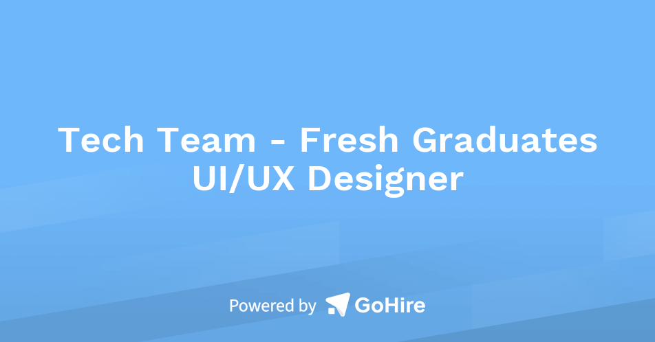Tech Team - Fresh Graduates UI/UX Designer at hybytes | Jobs at hybytes