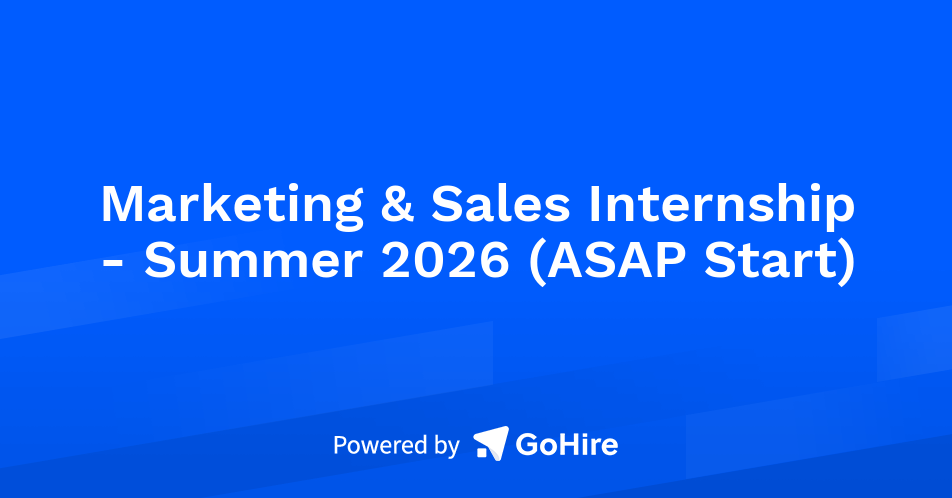 Strive Internship Programme Marketing & Sales Internship - Summer 2026 (ASAP Start) at Strive ...