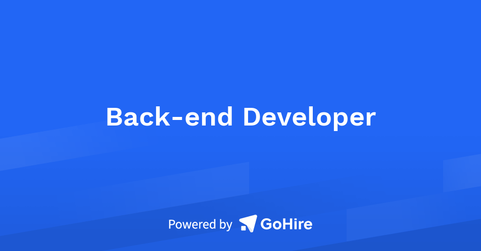 Back-end Developer at Proziod Analytics | Jobs at Proziod Analytics