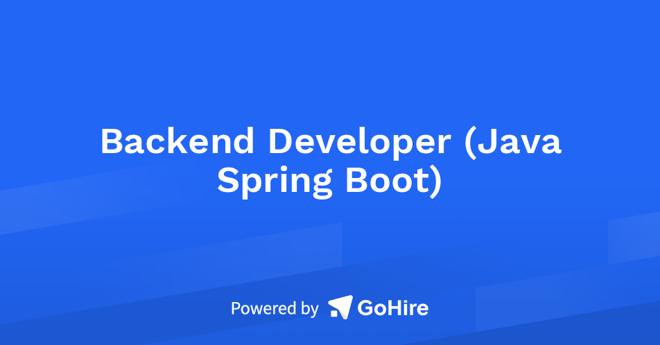 Backend Developer (Java Spring Boot) at Proziod Analytics | Jobs at ...