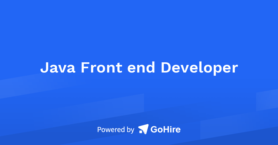 Java Front end Developer at Proziod Analytics | Jobs at Proziod Analytics