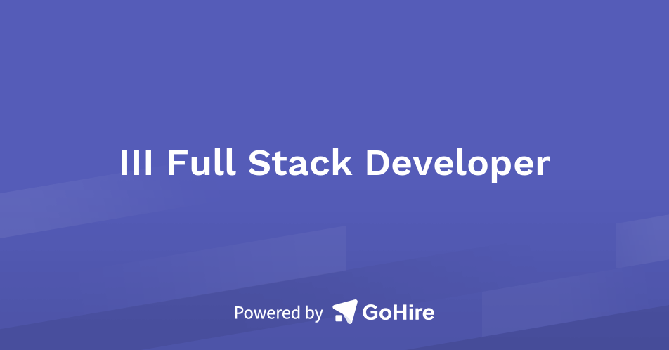 III Full Stack Developer at Qualifinds® | Jobs at Qualifinds®