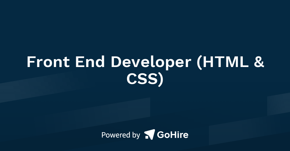 Front End Developer (HTML & CSS) at Startupz.com | Jobs at Startupz.com