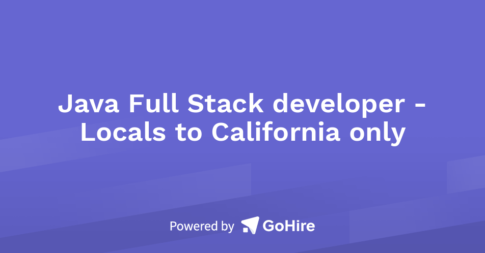 Java Full Stack developer - Locals to California only at Dataflix ...