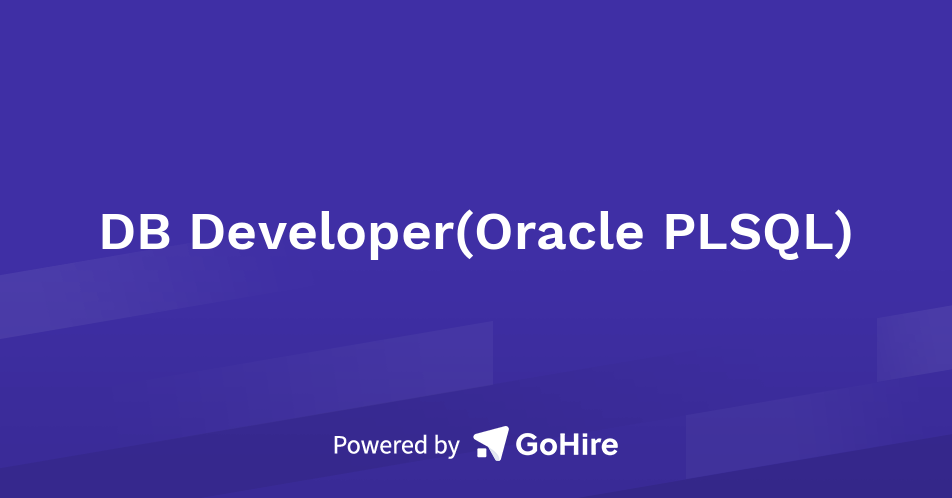 DB Developer(Oracle PLSQL) at N Consulting Ltd | Jobs at N Consulting Ltd image.