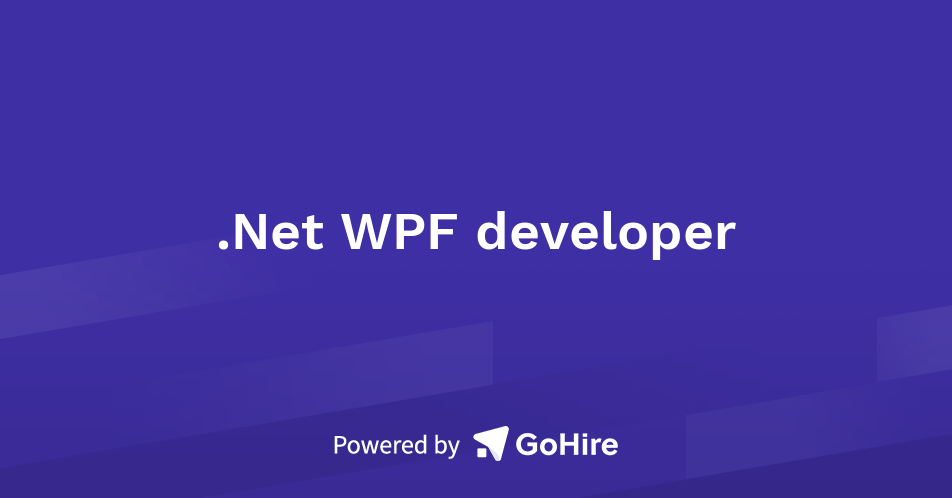 .Net WPF developer at N Consulting Ltd | Jobs at N Consulting Ltd