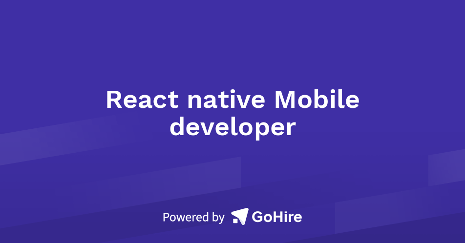 React native Mobile developer at N Consulting Ltd | Jobs at N ...