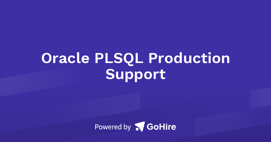 Oracle PLSQL Production Support at N Consulting Ltd | Jobs at N ...