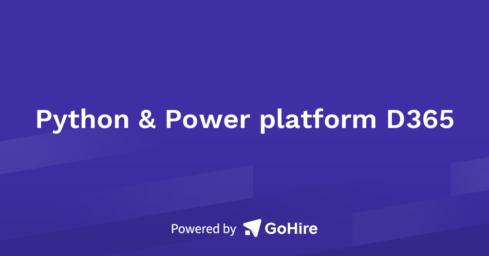 Python & Power platform D365 at N Consulting Ltd | Jobs at N Consulting Ltd