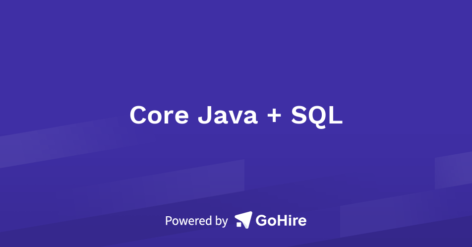 Core Java + SQL at N Consulting Ltd | Jobs at N Consulting Ltd