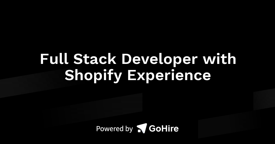 Full Stack Developer with Shopify Experience at Multivitamin Studio ...